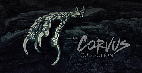 Corvus Collection raven claw pendant
