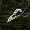 Large Raven Skull Necklace