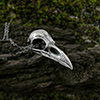 Large Raven Skull Necklace Thumb 02