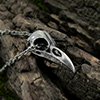 Small Raven Skull Necklace Thumb 01