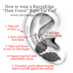 Dark Forest Right Ear Cuff Directions