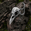 Medium Raven Skull Necklace Thumb 02